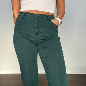 Vintage green denim jeans